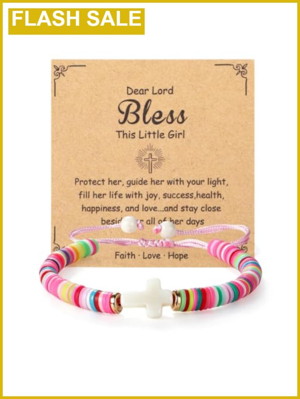 Cross Bracelet for Girls Teens Christian First Communion Baptism